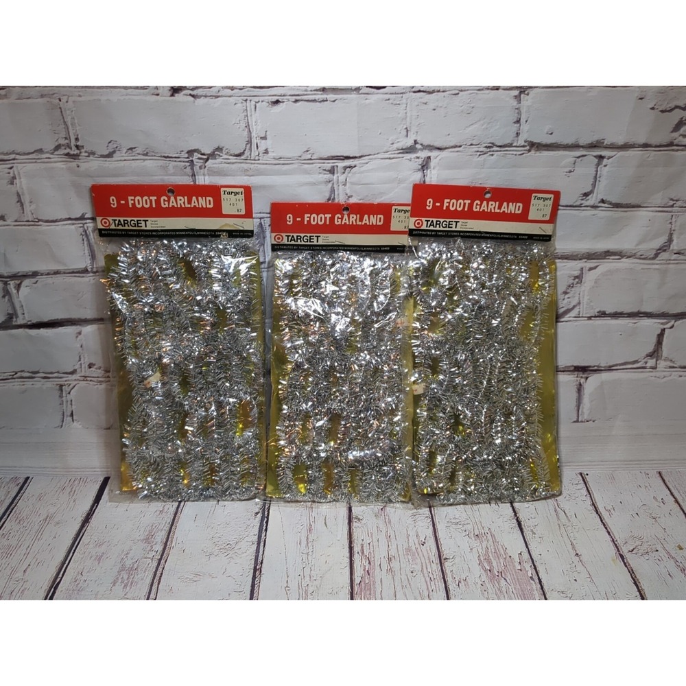 Vintage Target Stores‎ Christmas Garland 9' Made In Japan - 3 Packs